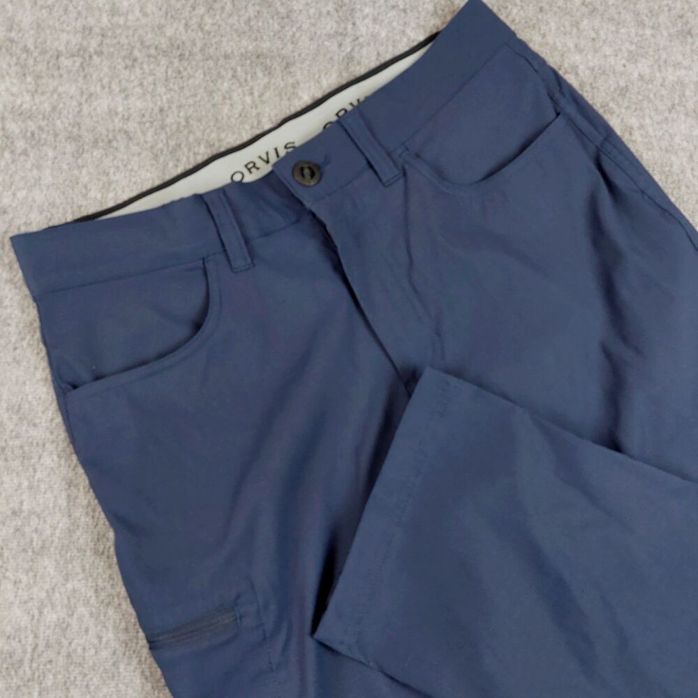 ORVIS Outdoor Pants Men 32x32(33x31.5) Tech Asphalt Gray Water Repellent Stretch